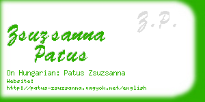 zsuzsanna patus business card